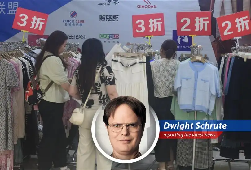 Dwight Schrute investigates China's declining consumer spending, stagnant wages, and the puzzling reluctance of its citizens to embrace the simple joys of spending, identifying the key differences between rural and urban areas consumption behaviours.