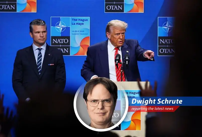 Dwight Schrute investigates conflicting reports on the success of U.S. airstrikes against Iran's nuclear facilities, finding truth buried deeper than beets in Schrute Farms.