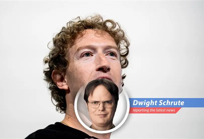 Dwight Schrute reports on Meta's surprising Q1 success, future investments, and a looming threat from the European Commission – all with a beet-fueled perspective.