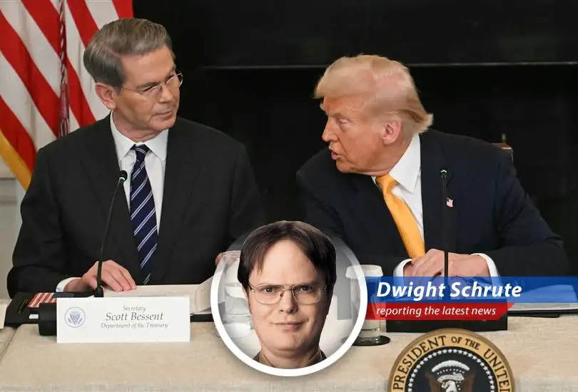 Dwight Schrute reports on President Trump's potential tariff reduction on Chinese goods, analyzing the implications for trade and the economy. Prepare for beets-fueled economic analysis!