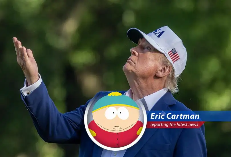 Eric Cartman reports on how Trump's latest tariff tantrums are making the stock market cry like a bunch of little Butters, potentially leading to stagflation and ruining everything!