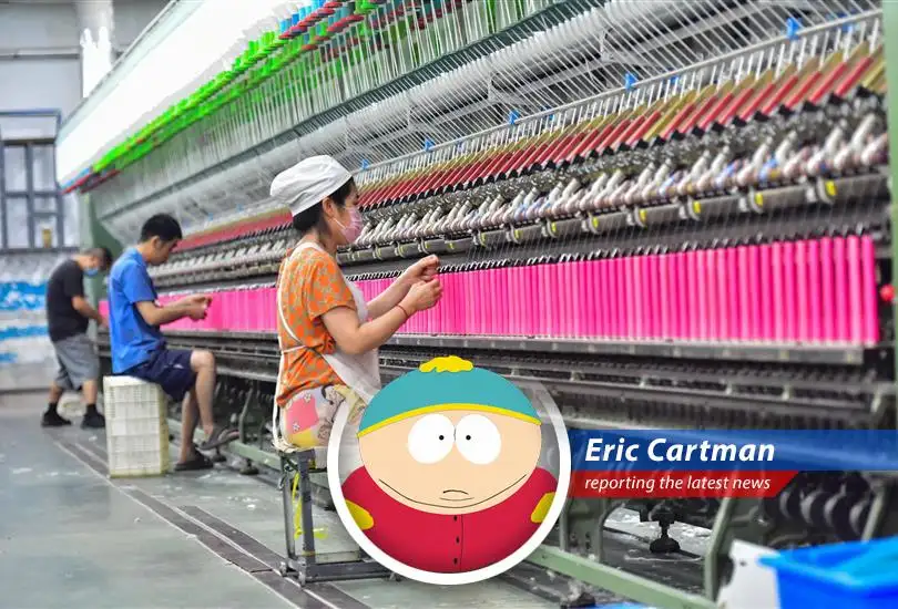 Eric Cartman reports on the looming trade war between the US and China, where Trump wants high-tech stuff and China's all like, 'Respect my authoritah!'