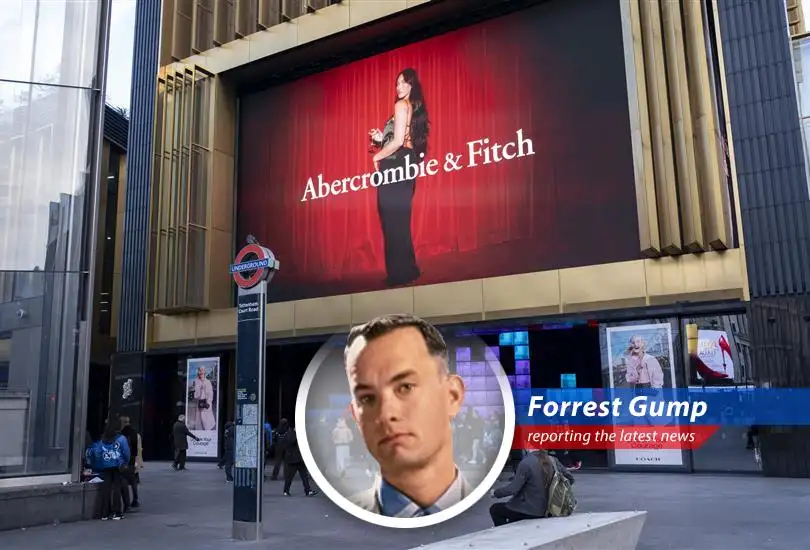 Forrest Gump reports on Abercrombie & Fitch's mixed signals: Soaring shares despite tariff troubles and a profit outlook cut. It's like running a marathon, some days you're ahead, some days you're behind.