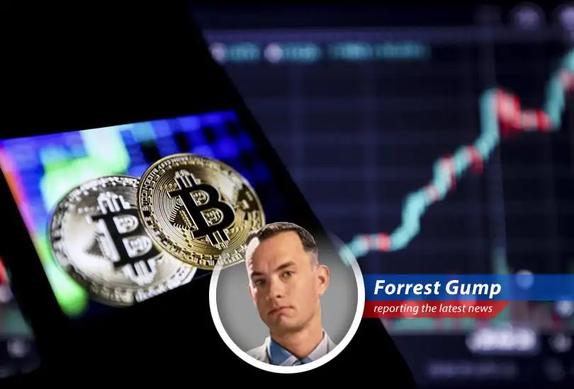 Forrest Gump reports on Bitcoin's recent surge, spurred by softened tones on China tariffs and a bit of short seller scrambling.