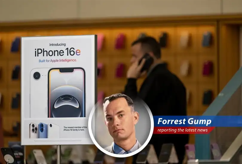 Forrest Gump reports on the kerfuffle between Apple and President Trump over making iPhones in America, even if it's like trying to catch the wind.