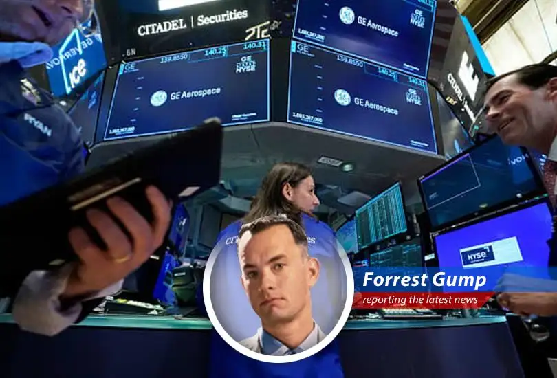 Forrest Gump reports on the latest stock market ups and downs, from GE Aerospace's earnings to Hertz's wild ride and everything in between.