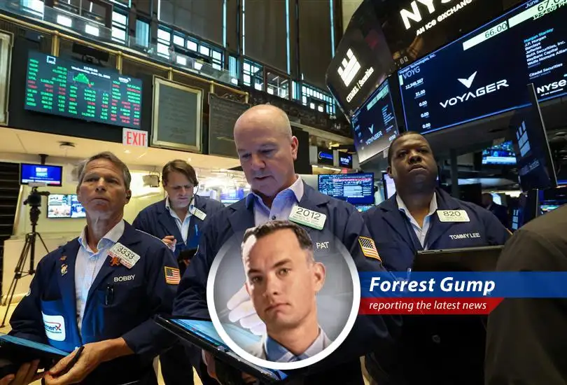 Forrest Gump reports on the stock market's surprising resilience amidst trade wars, Middle East tensions, and AI booms, all while trying to understand what a 'tariff' really is.
