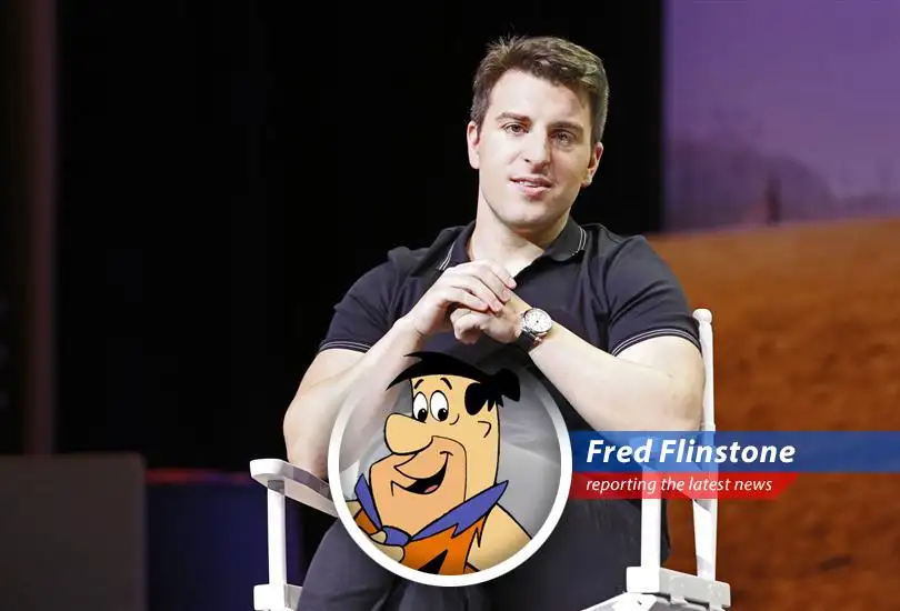 Fred Flinstone reports on Airbnb's slightly disappointing revenue forecast despite overall growth, and hints at exciting new app updates. Looks like even modern stone-age companies got the blues sometimes!