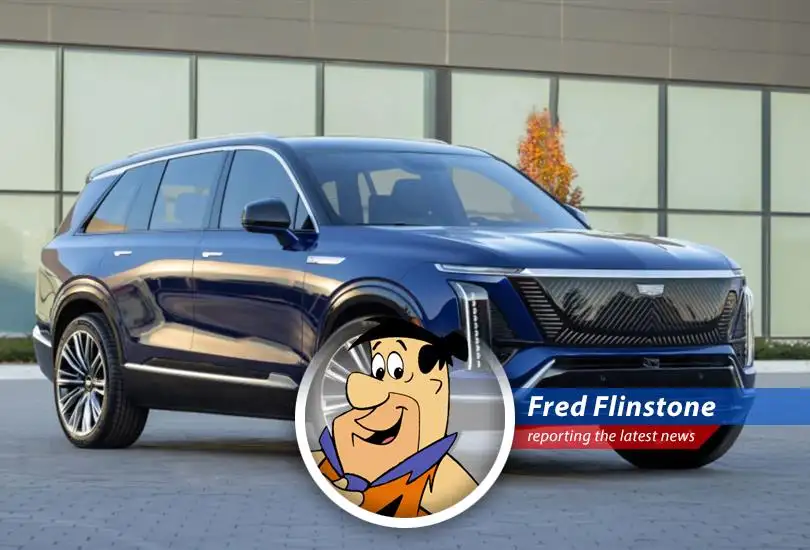 Fred Flinstone reports on General Motors nabbing a former Tesla exec to boost their gas and electric car game. Looks like the Stone Age is finally meeting the Space Age!