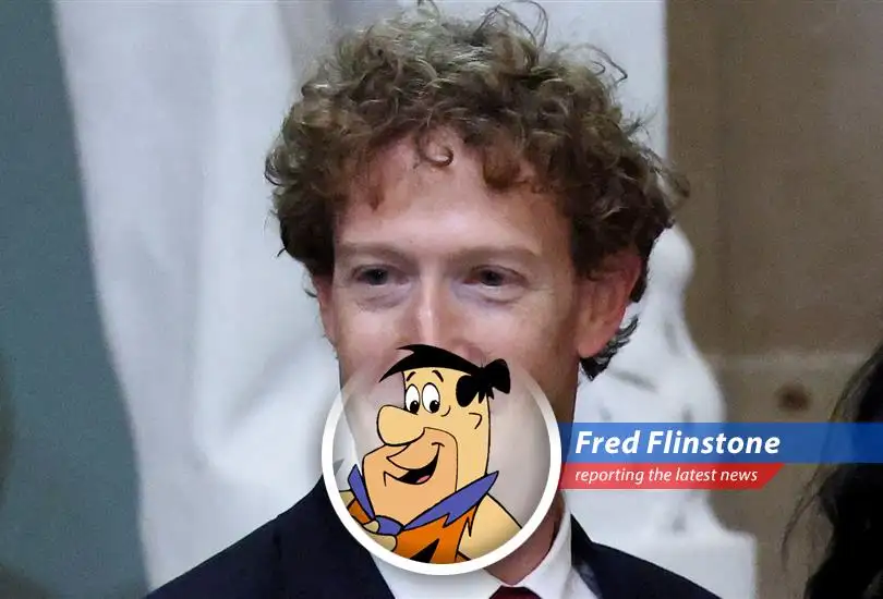 Fred Flinstone reports on Meta's big AI push with LlamaCon, earnings, and the potential impact of tariffs, wondering if it's all just modern stone-age living.