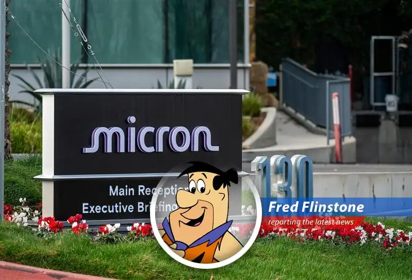 Fred Flinstone reports on Micron's expected rockin' earnings, fueled by AI and memory chips, while analysts predict even more good times ahead, but some worry about those pesky tariffs!