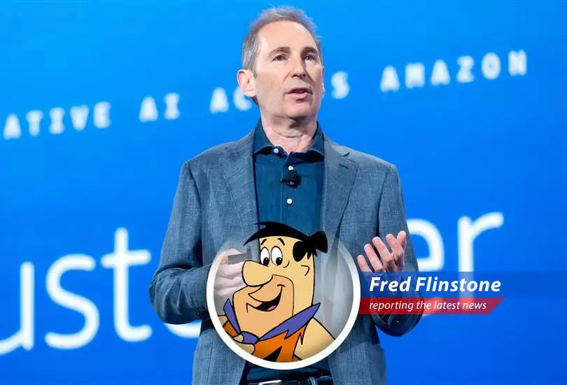 Fred Flinstone reports on how Amazon plans to use Artificial Intelligence to reduce its workforce. Looks like even in the future, a fella's gotta watch out for those newfangled gadgets!