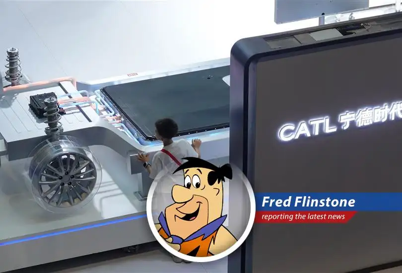 Fred Flinstone reports on how China's CATL plans to take over the European EV market with its battery-swapping technology, potentially shaking things up more than a bowling night with Barney!