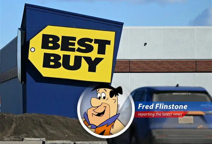Fred Flinstone reports on how tariffs are making Best Buy sing the blues, forcing them to raise prices and adjust their sales forecasts. Looks like even modern stone-age companies ain't immune to these newfangled trade wars!