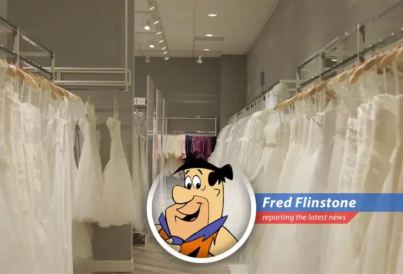 Fred Flinstone reports on how tariffs on Chinese imports are impacting bridal shops and potentially leading to higher costs for wedding dresses.