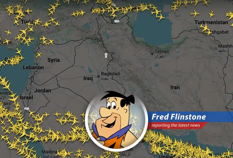 Fred Flinstone reports on the airlines canceling flights to Israel and rerouting around Middle Eastern airspace due to recent missile strikes and escalating tensions, leaving folks stranded and travel plans in a rocky situation!
