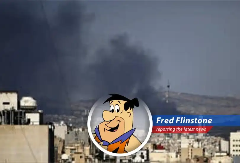 Fred Flinstone reports on the escalating tensions between Iran and Israel, with the U.S. potentially getting involved. Could this be the end of Bedrock as we know it?