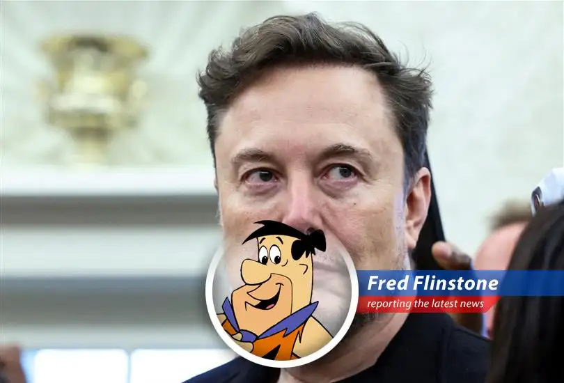 Fred Flinstone reports on the latest kerfuffle with that Elon Musk's contraption, X, leaving Bedrock scratching their heads.