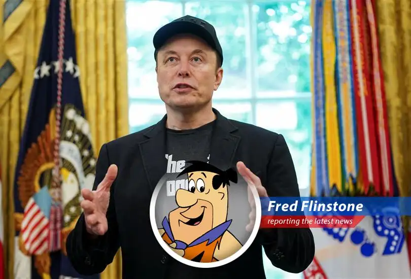 Fred Flinstone reports on the social media spat between Elon Musk and Donald Trump, with a dash of Epstein files and vanishing posts!