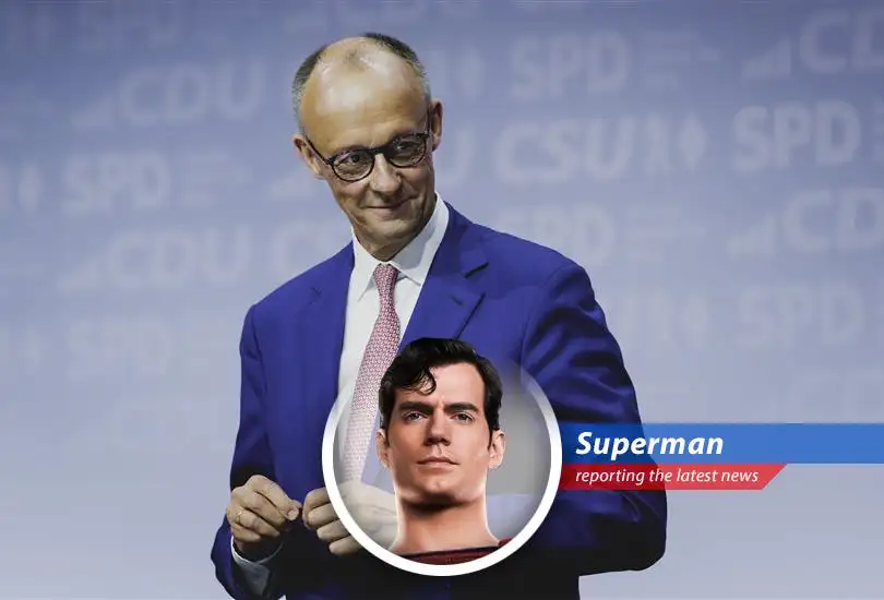 Germany's political skies remain unclear as Friedrich Merz falls short in the race for Chancellor, leaving even Superman wondering what's next.