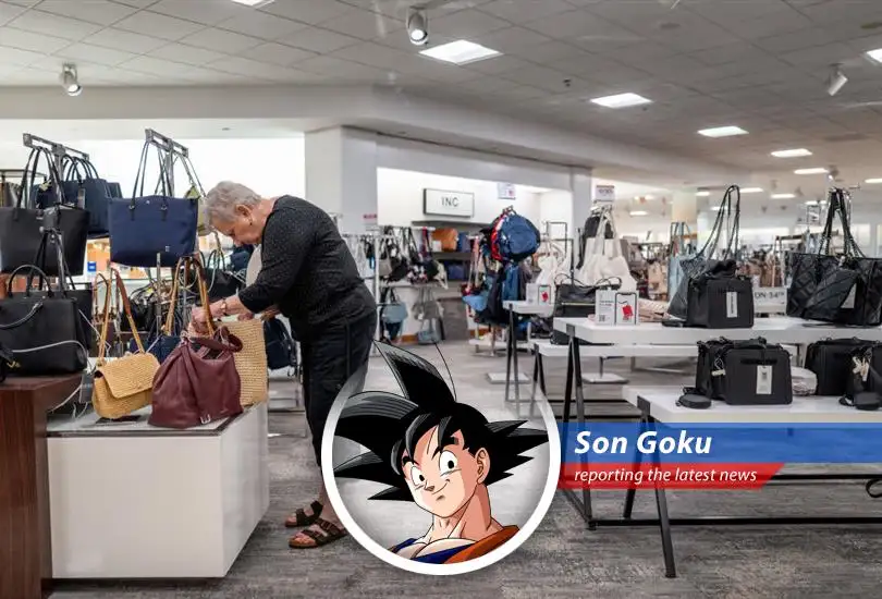 Goku reports on how Trump's tariffs are making clothes, shoes, and bags more expensive, but maybe we can just power up and find a better deal!