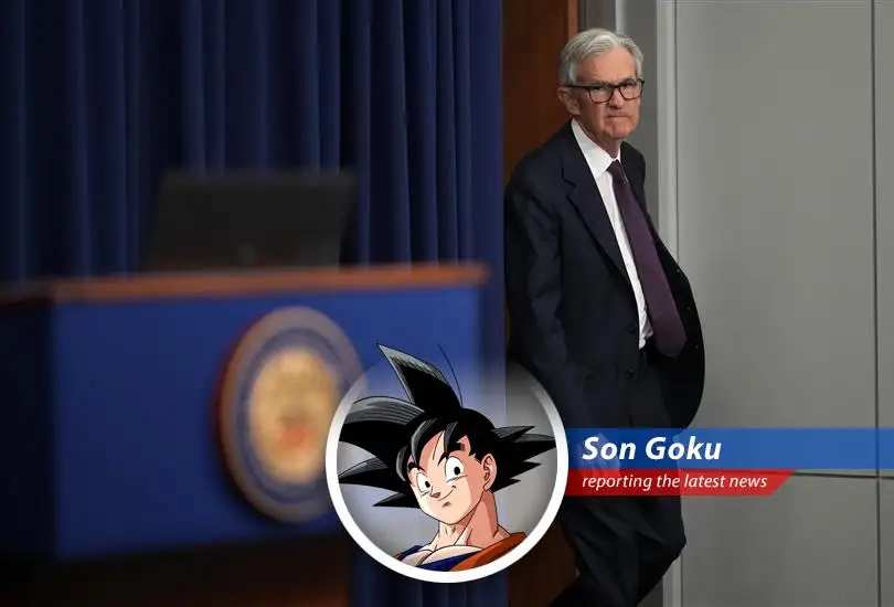 Goku reports on the Federal Reserve's cautious approach as they await the outcome of US trade deals, leaving everyone in suspense, just like waiting for a Spirit Bomb to charge!