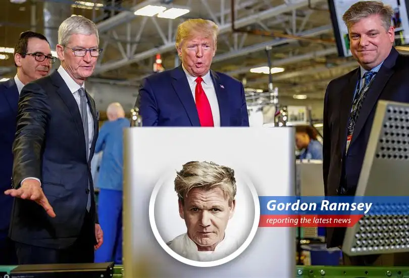 Gordon Ramsay dissects Trump's tariff threat on Apple, revealing the potential for a ridiculously overpriced 'Made in USA' iPhone and a supply chain nightmare.