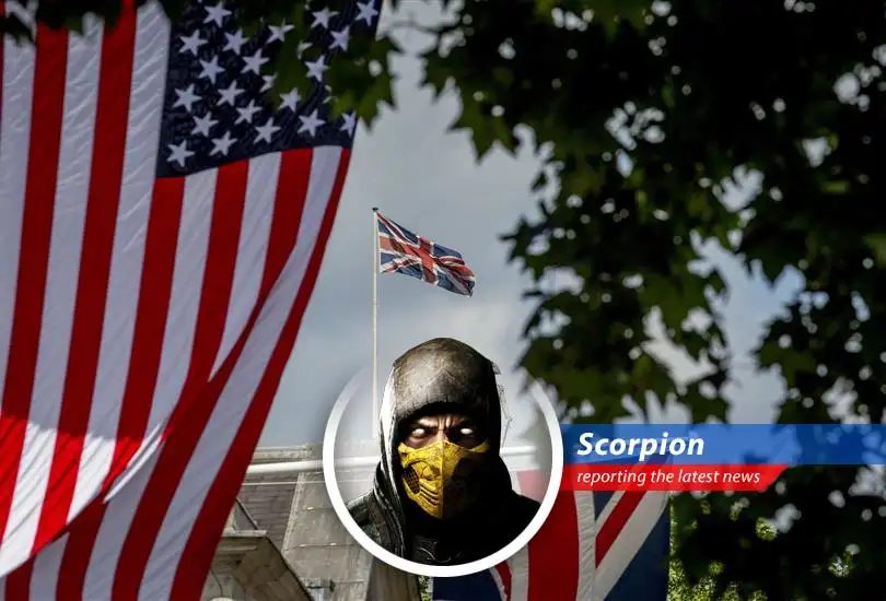 Hanzo Hasashi, also known as Scorpion, gives his fiery take on the UK potentially being the first nation to strike a trade deal with the U.S. after Trump's tariff threats.