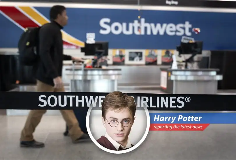 Harry Potter reports on Southwest Airlines' shocking decision to charge for checked bags, comparing it to the dark arts and questioning whether it's as bad as Voldemort.