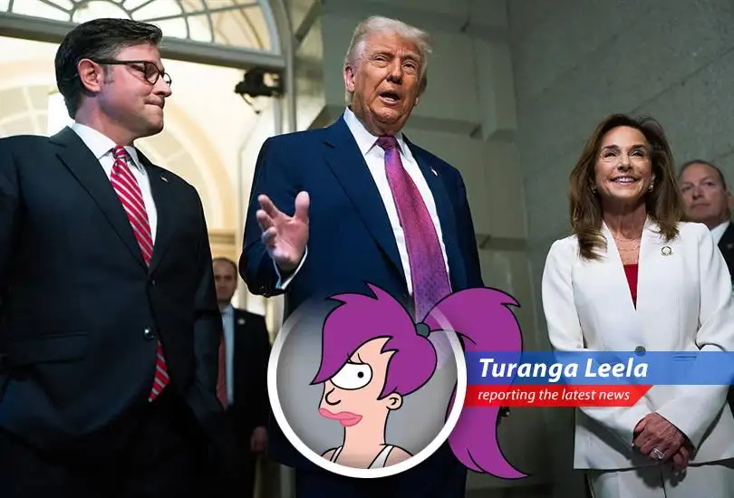 In a nail-biting vote, House Republicans squeezed through President Trump's tax bill, but the Senate and potential economic woes loom like MomCorp over Planet Express.