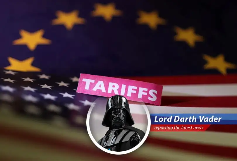 In a shocking turn of events, President Trump threatens massive tariffs on the European Union and Apple, sending markets into hyperspace panic.