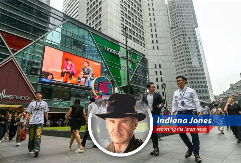 Indiana Jones investigates Singapore's stagnant inflation and potential economic woes, uncovering clues to a possible recovery, or maybe just more snakes.