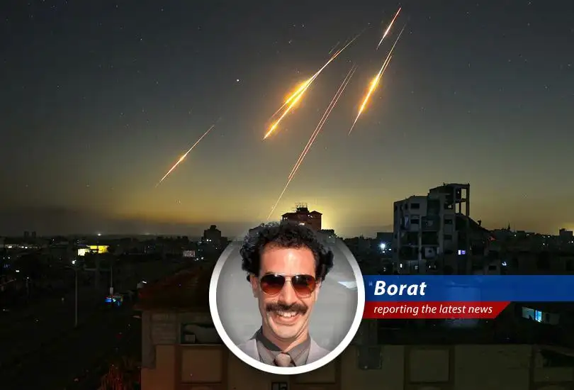 Israel and Iran exchange spicy missiles and airstrikes, U.S. helps Israel, and Trump says they have 'finest equipment.' Is big war coming, or just little Borat movie sequel?