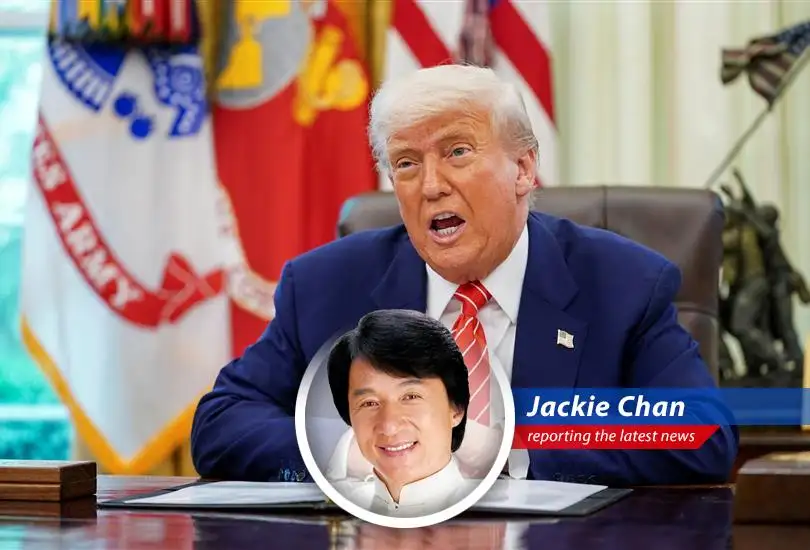 Jackie Chan breaks down the news of US strikes on Iranian nuclear sites with a blend of action movie flair and a dash of head-scratching humor. Because, you know, peace is *always* the best policy...unless you're doing a movie stunt.