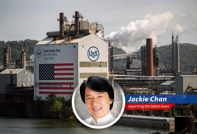 Jackie Chan reports on Donald Trump's surprising approval of the U.S. Steel and Nippon Steel merger, injecting humor and his signature 'no stunt double' attitude.
