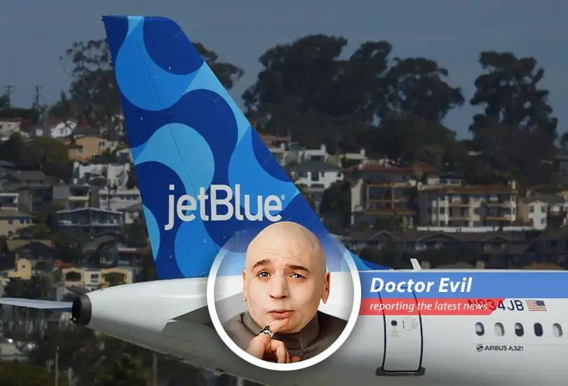 JetBlue Airways faces financial turbulence, cutting costs and flights as travel demand softens, leaving Dr. Evil wondering if they need a loan of ONE MILLION DOLLARS!