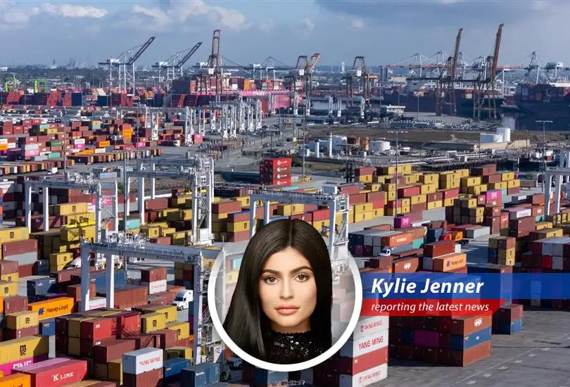 Kylie Jenner reports on the US-China trade tensions causing a major slowdown at LA and Long Beach ports, potentially impacting her businesses and the economy. Like, is this my fault?