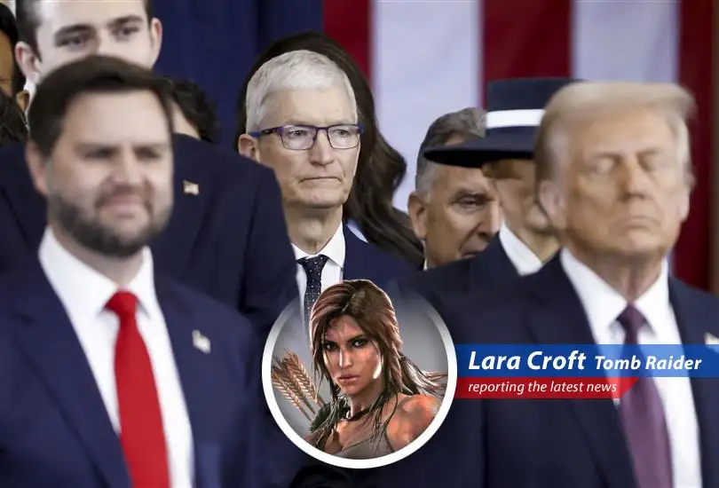 Lara Croft reports on the US-China trade truce and its potential impact on Apple, with a dash of Croft-style wit and wisdom.