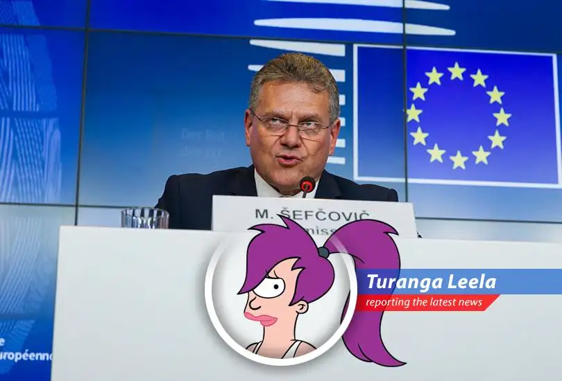 Leela reports on the EU's fight against US tariffs, featuring potential bourbon shortages and Boeing woes. This is worse than the time Zapp Brannigan tried to negotiate peace with the Brain Slugs!
