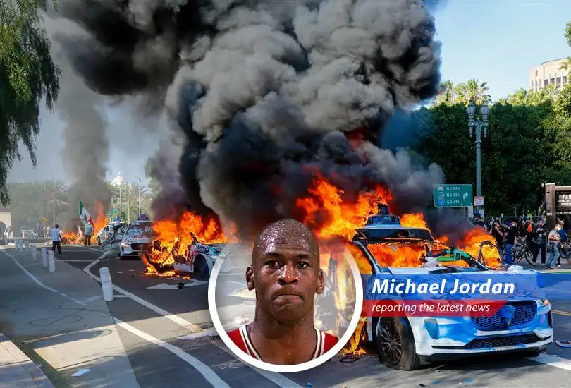 MJ weighs in on the fiery L.A. protests that left Waymo's autonomous vehicles burning rubber...or rather, just burning.