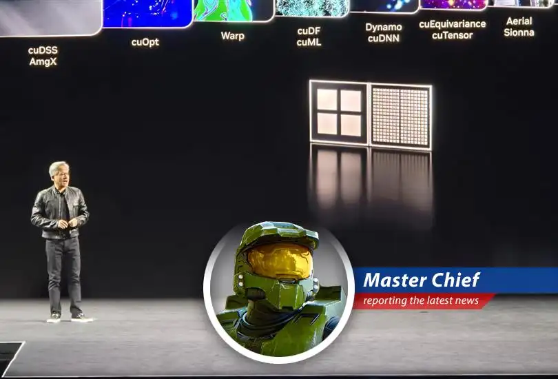 Master Chief reports on Nvidia's CEO's optimistic view on quantum computing, wondering if it's time to trade in his Assault Rifle for a qubit processor.