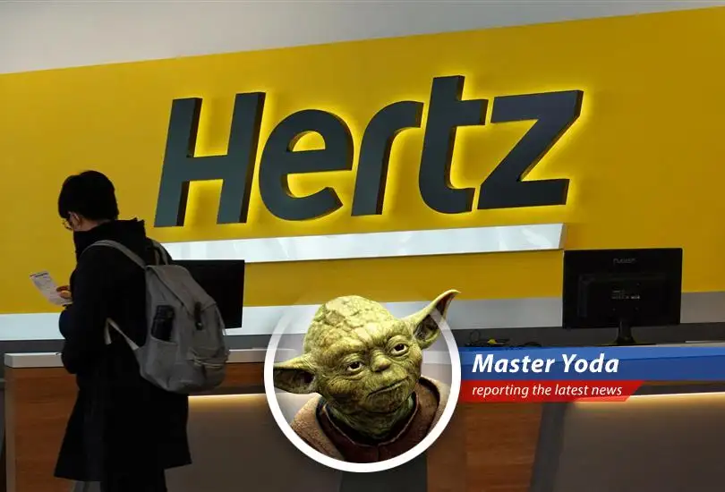 Master Yoda analyzes Hertz's recent financial woes, stock offering, and strategic shifts with a humorous and insightful perspective.