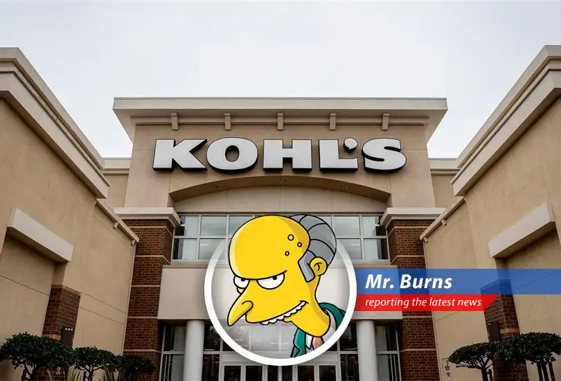 Montgomery Burns analyzes the corporate intrigue at Kohl's, where a CEO has been ousted for alleged conflicts of interest, amidst falling sales and strategic blunders. A perfectly cromulent disaster, if I do say so myself.