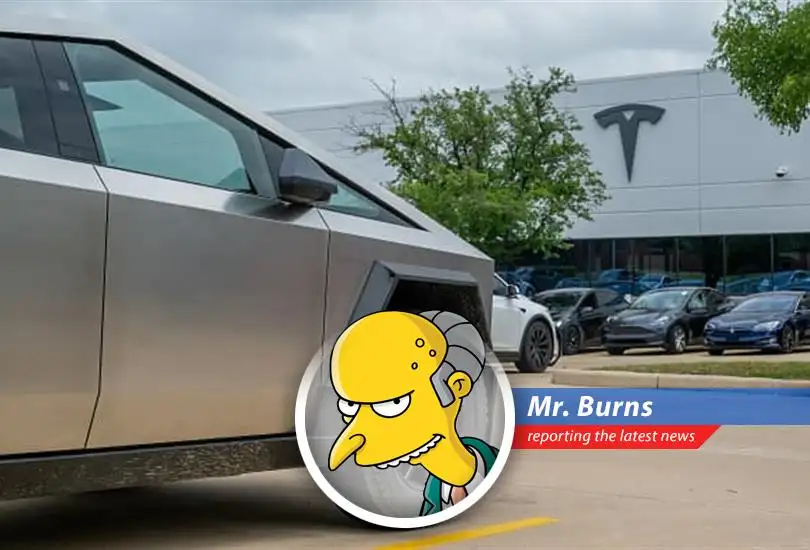 Montgomery Burns reports on Tesla's recent production halt, robotaxi controversies, and the audacity of public safety advocates, all while yearning for the simpler days of steam power.