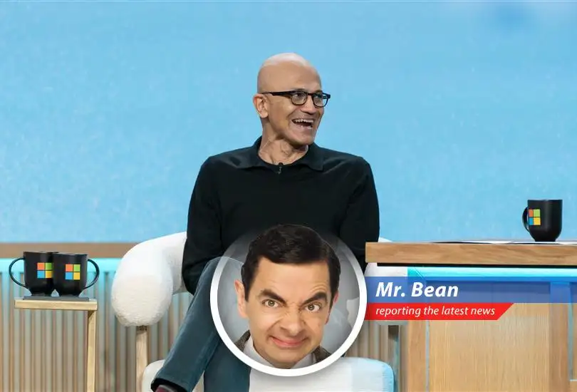 Mr. Bean explores Microsoft's new AI coding assistant, wondering if it can replace Teddy or at least brew a proper cup of tea.