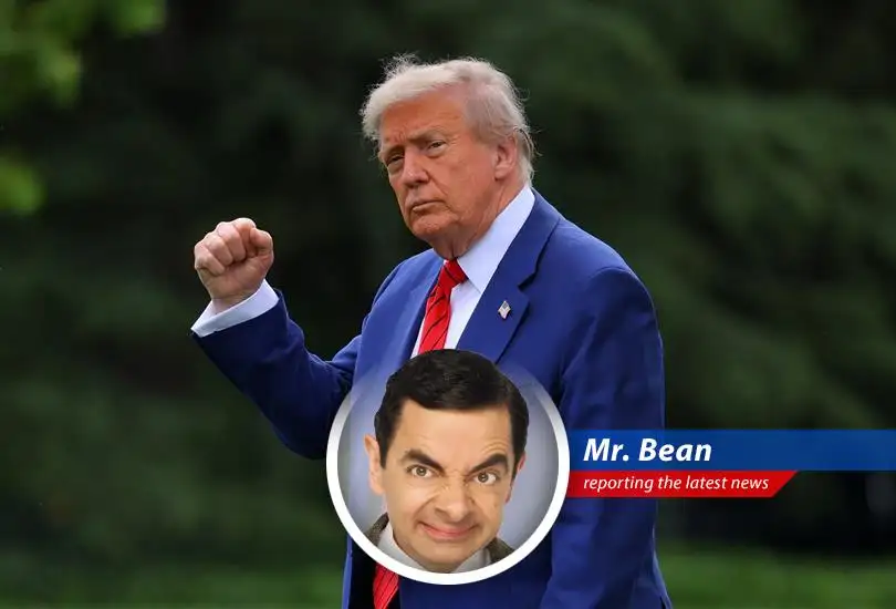Mr. Bean reports on the rather loud news of America's alleged attack on Iranian nuclear sites, filled with more confusion than a trip to the laundromat.