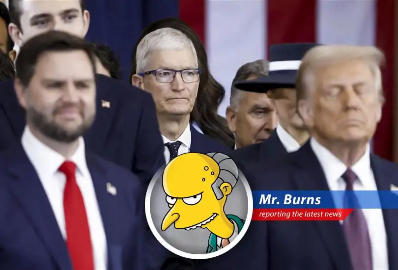 Mr. Burns analyzes how global trade disruptions are impacting tech giants and consumer confidence, while scheming to exploit the chaos for personal gain.