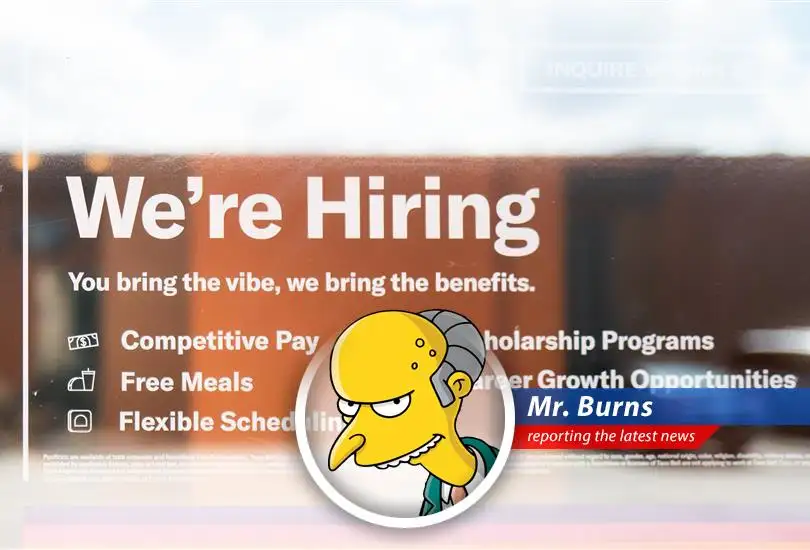 Mr. Burns dissects conflicting jobs reports, highlighting government influence and potential market schisms, all while plotting his next power plant scheme.