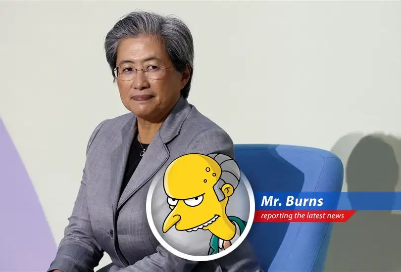 Mr. Burns examines AMD's Q1 triumph amidst AI chip export woes, tut-tutting all the way.