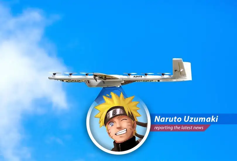 Naruto Uzumaki reports on Walmart's expanded drone delivery service, promising faster access to essential ninja supplies like instant ramen and surprisingly, even toilet paper!